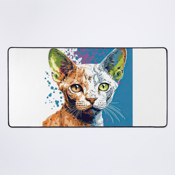 Artikelvorschau, Pop Cat Art": Playful & Colorful Feline Illustration | Unique& Trendy Design for the Cat Lover entworfen und verkauft von DooodleGod.