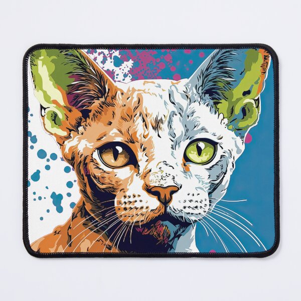 Artikelvorschau, Pop Cat Art": Playful & Colorful Feline Illustration | Unique& Trendy Design for the Cat Lover entworfen und verkauft von DooodleGod.