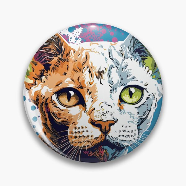 Artikelvorschau, Pop Cat Art": Playful & Colorful Feline Illustration | Unique& Trendy Design for the Cat Lover entworfen und verkauft von DooodleGod.