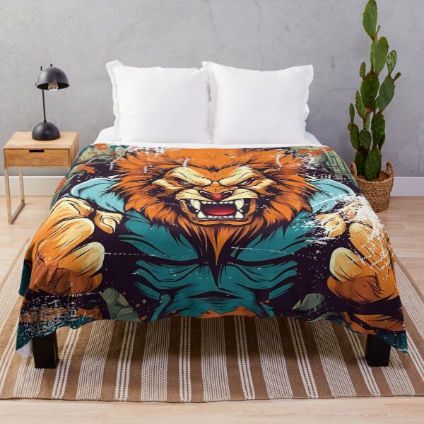 Item preview, Fierce Retro Lion | Distressed Urban Rage designed and sold by PopPopGfx.
