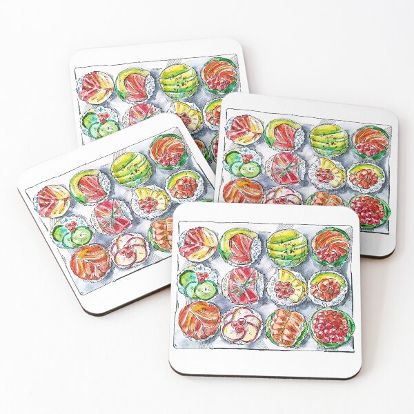Item preview, Japan sushi watercolor designed and sold by Shevi.