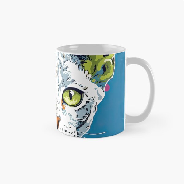 Artikelvorschau, Pop Cat Art": Playful & Colorful Feline Illustration | Unique& Trendy Design for the Cat Lover entworfen und verkauft von DooodleGod.
