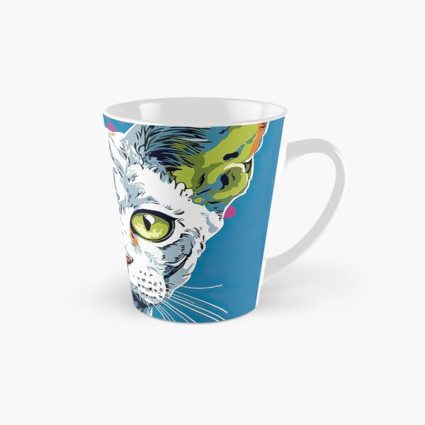 Aperçu de l'œuvre Pop Cat Art": Playful & Colorful Feline Illustration | Unique& Trendy Design for the Cat Lover créée et vendue par DooodleGod.