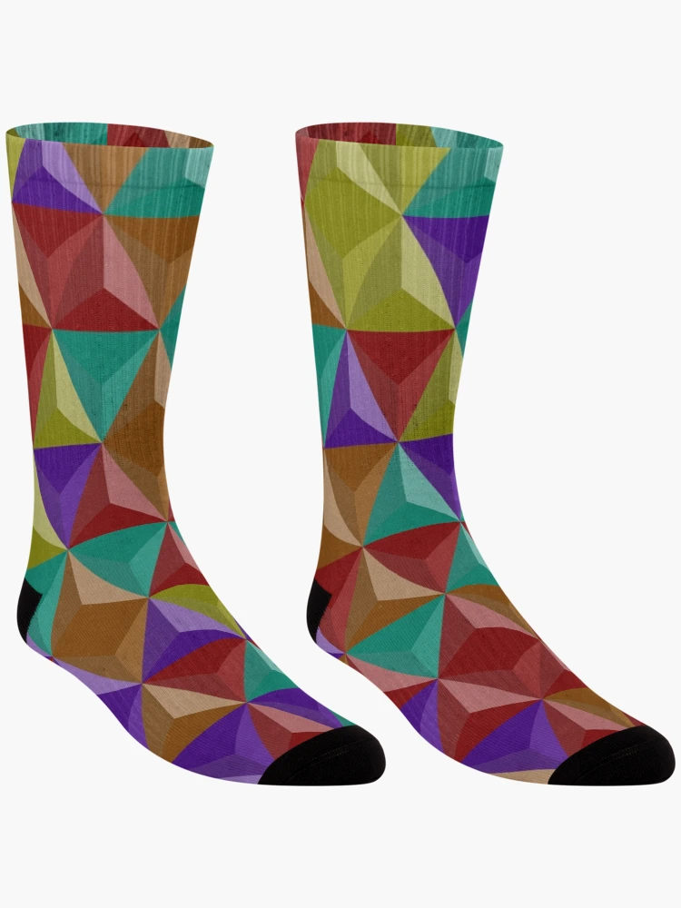 Thumbnail 3 of 5, Socks, Triangular Pattern designed and sold by CodeArtAfrik.