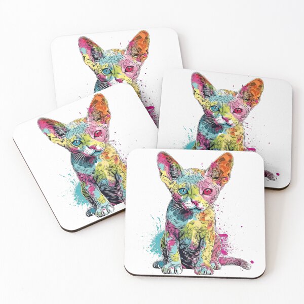 Item preview, Funny Rex Art - Contemporary Pop-Art Cat Design for Devon Rex Fans designed and sold by DooodleGod.