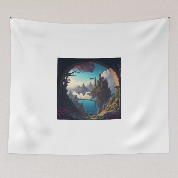 Item preview, Fantasy Castle - Magical and Dreamy Illustration designed and sold by aiprintiq.