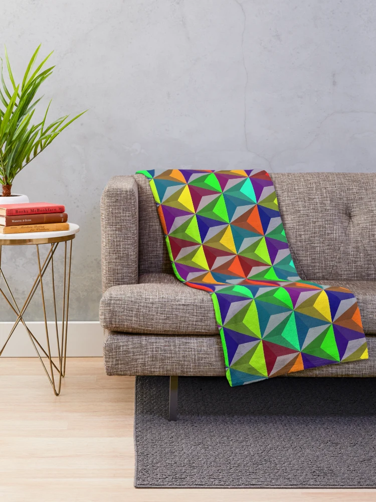 Thumbnail 2 of 6, Throw Blanket, Triangular Pattern designed and sold by CodeArtAfrik.