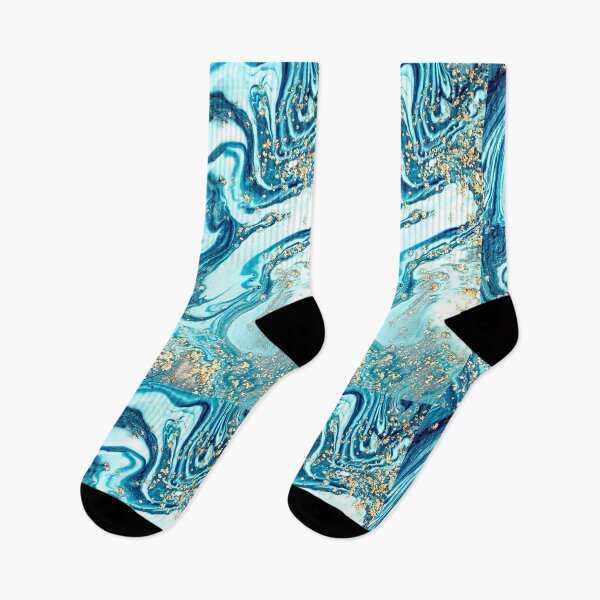 Item preview, Aqua Blue White Gold Colorful Swirl Pattern designed and sold by Yiorgos Designs.