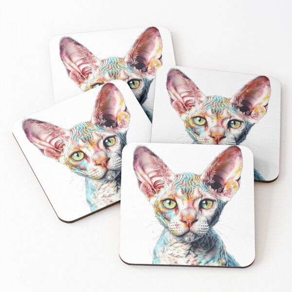 Item preview, Devon Rex Dino Cat - Realistic Print of Lifelike Breeds designed and sold by DooodleGod.