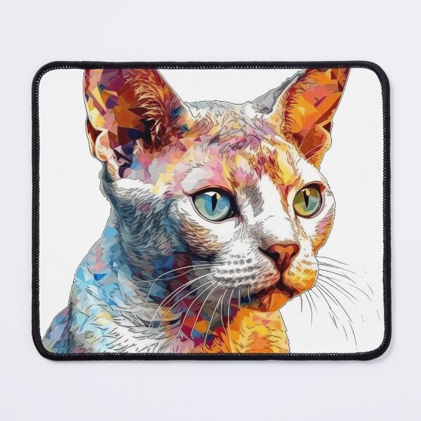 Item preview, Rex Cat Prints - Realistic Devon Rex Feline Artwork: Whimsical Charm and Unique Design Print designed and sold by DooodleGod.