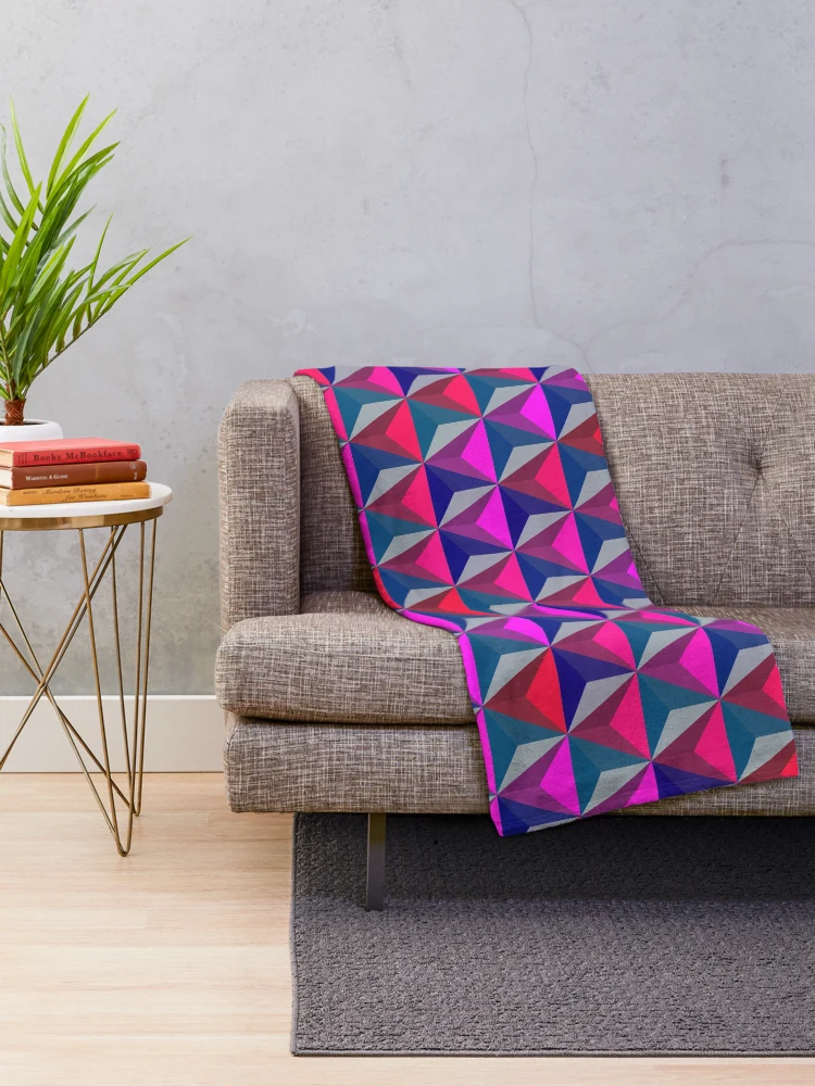 Thumbnail 2 of 6, Throw Blanket, Triangular Pattern designed and sold by CodeArtAfrik.