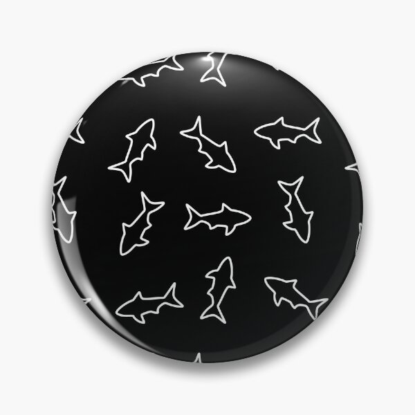 Aperçu de l'œuvre Motif requin noir et blanc créée et vendue par Quick Brown Fox Canada.
