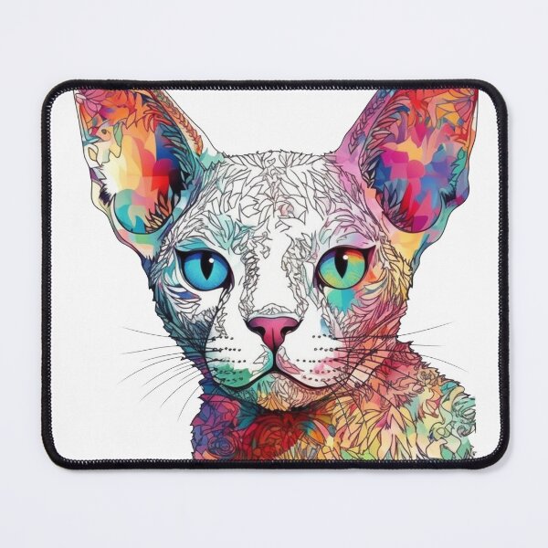 Item preview, Devon Rex Artistry: Whimsical Cat Lover's Surreal Prints designed and sold by DooodleGod.