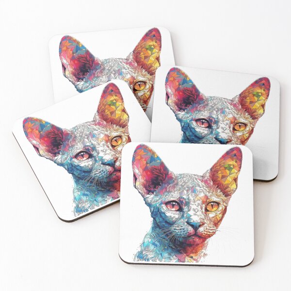 Item preview, Devon Rex Artistry: Whimsical Cat Lover's Surreal Prints designed and sold by DooodleGod.