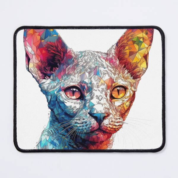 Item preview, Devon Rex Artistry: Whimsical Cat Lover's Surreal Prints designed and sold by DooodleGod.
