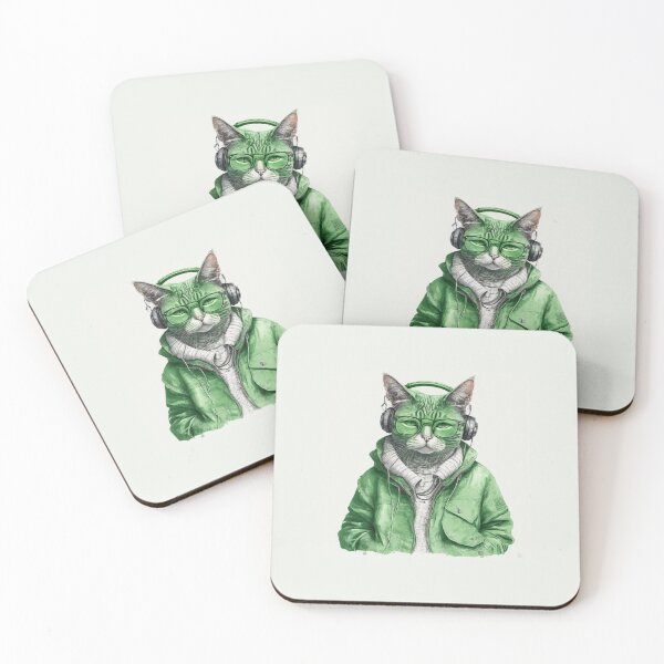 Item preview, Emerald Paws: Discover the Enchanting World of the Green Cat designed and sold by AmeerAthiyyah.