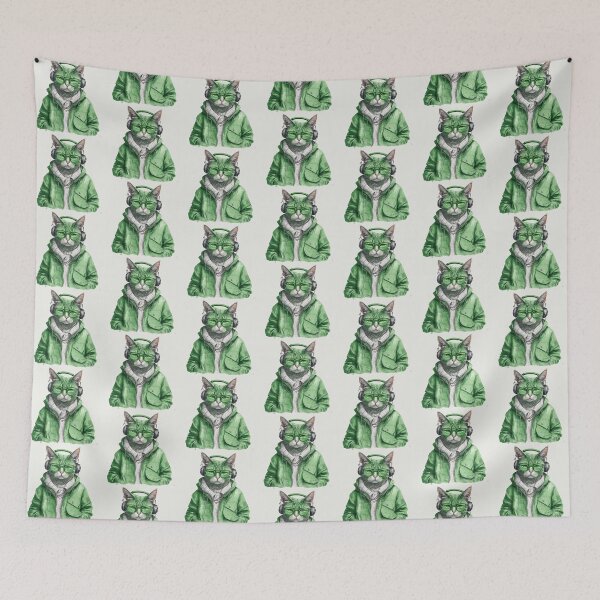 Item preview, Emerald Paws: Discover the Enchanting World of the Green Cat designed and sold by AmeerAthiyyah.
