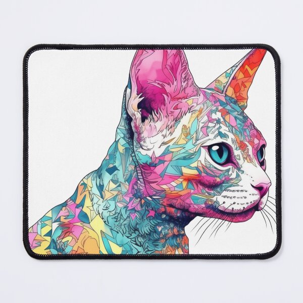 Item preview, Dreamscape: Surreal Devon Rex Artwork for Whimsical Cat designed and sold by DooodleGod.
