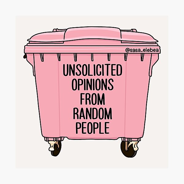 Item preview, Unsolicited opinions from random people by Sasa Elebea designed and sold by Sabrina Brugmann.