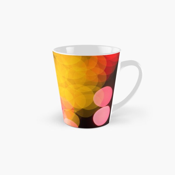 Bokeh abstract pink yellow circles Tall Mug