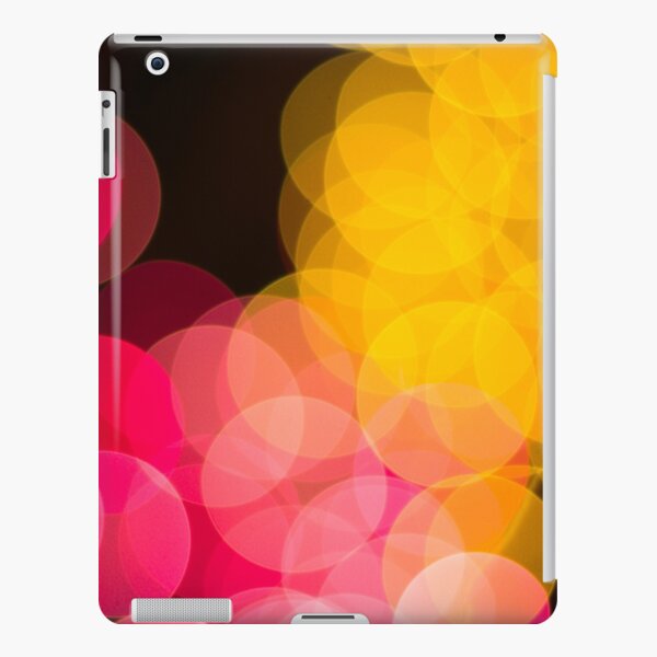 Bokeh abstract pink yellow circles iPad Snap Case