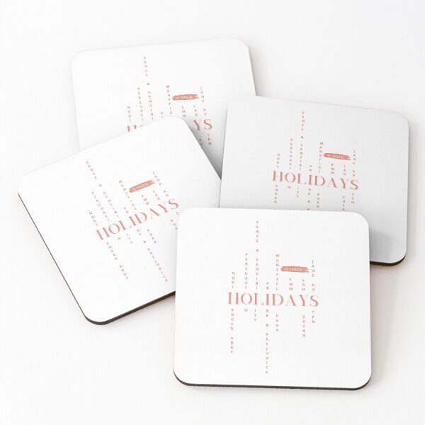 Item preview, SUMMER HOLIDAYS - Jane Austen soft red novels design  designed and sold by MerytonGallery.