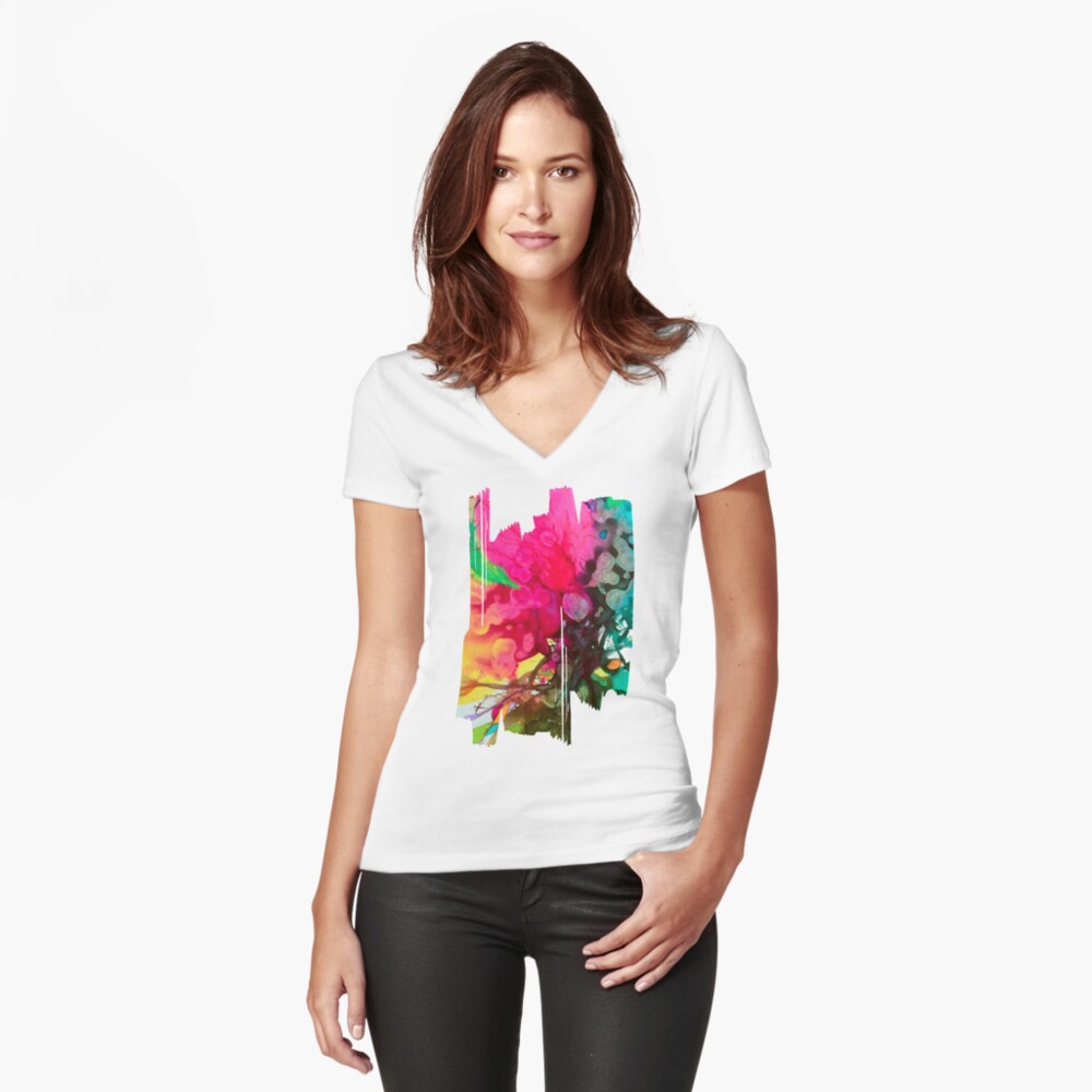 Aperçu de l'œuvre T-shirt moulant col V créée et vendue par ElioraBousquet.
