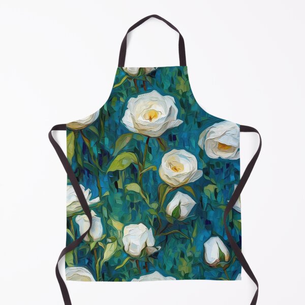 Item preview, Post-Impressionist White Roses in Van Gogh's style designed and sold by TheMerch-er.