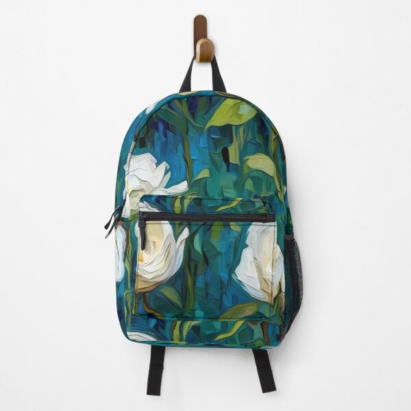 Item preview, Post-Impressionist White Roses in Van Gogh's style designed and sold by TheMerch-er.