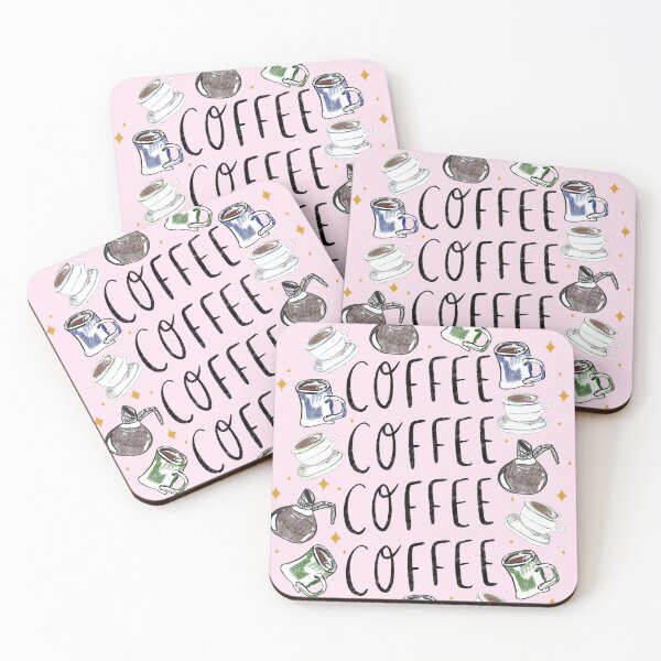 Item preview, COFFEE COFFEE COFFEE - coffee cups, carafes, and sparkles designed and sold by maddydoodlesoup.