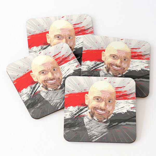 Item preview, Manchester United Erik Ten Hag Abstract Flag Illustration Design designed and sold by VibesAndVision.