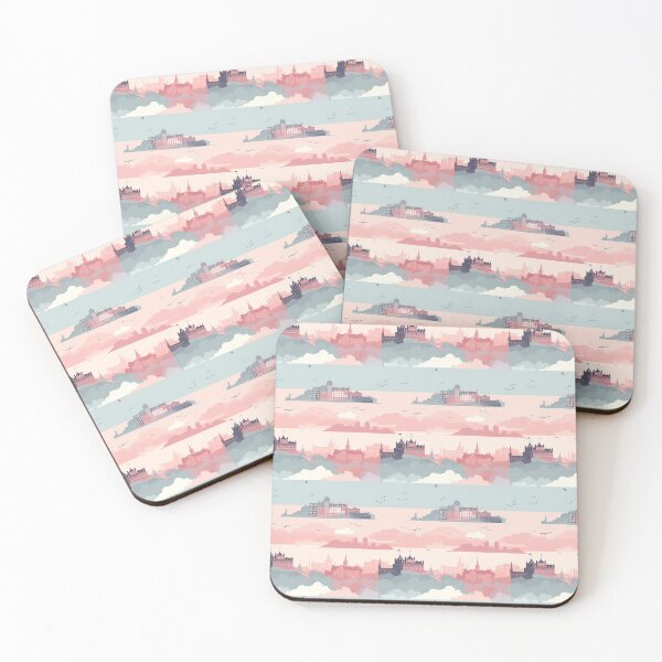 Item preview, Edinburgh Castle: Scottish Landmark in Pastel designed and sold by FamMeetsWorld.