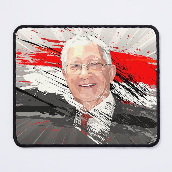 Item preview, Manchester United Sir Alex Ferguson Abstract Illustration Flag Design designed and sold by VibesAndVision.