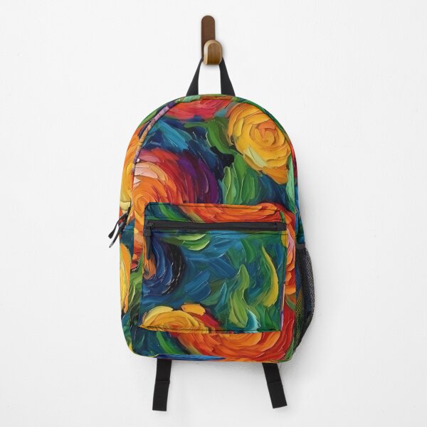 Aperçu de l'œuvre Post-Impressionist Multi-Colored Roses in Van Gogh's style créée et vendue par TheMerch-er.