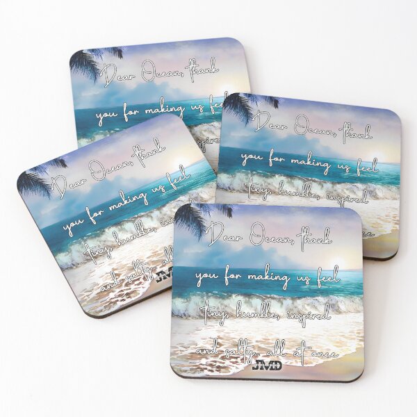Item preview, Beach Quotes 7  - "Dear Ocean, Thank You For Making Us Feel Tiny, Humble And Salty... All At Once" designed and sold by Jenson Major.