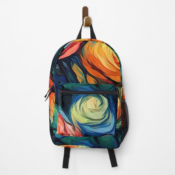 Aperçu de l'œuvre Post-Impressionist Multi-Colored Roses in Van Gogh's style créée et vendue par TheMerch-er.
