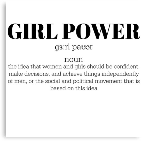 "GIRL POWER DEFINITION " Canvas Print by maddisonegreen Redbubble