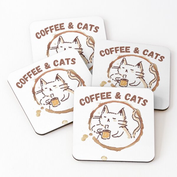 Item preview, cats and coffee designed and sold by T-shirtJohny.