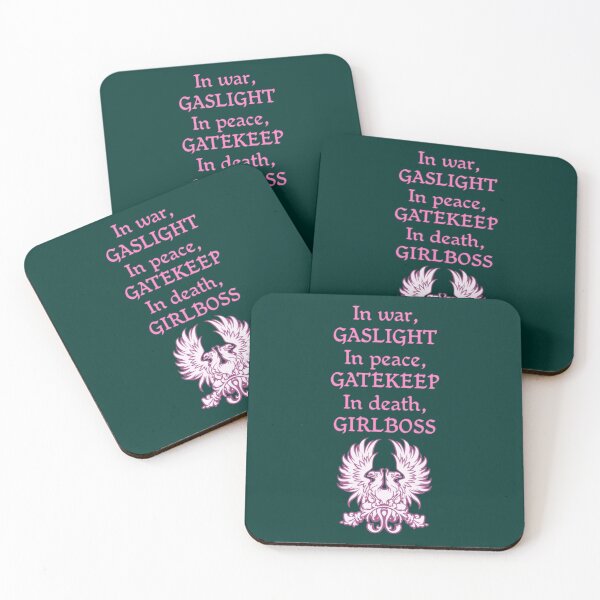 Item preview, Grey warden gaslight, gatekeep, girlboss pink designed and sold by OtisCarvalhos.
