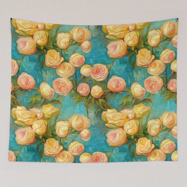Artikelvorschau, Post-Impressionist Yellow Roses in Van Gogh's style entworfen und verkauft von TheMerch-er.