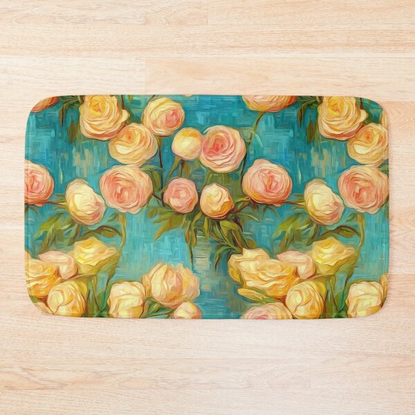 Aperçu de l'œuvre Post-Impressionist Yellow Roses in Van Gogh's style créée et vendue par TheMerch-er.