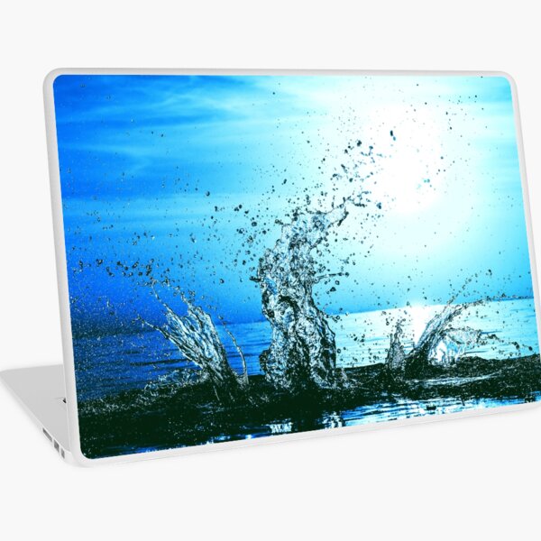 Blue water splash Laptop Skin