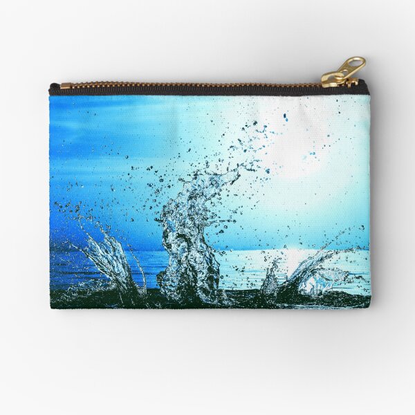 Blue water splash Zipper Pouch