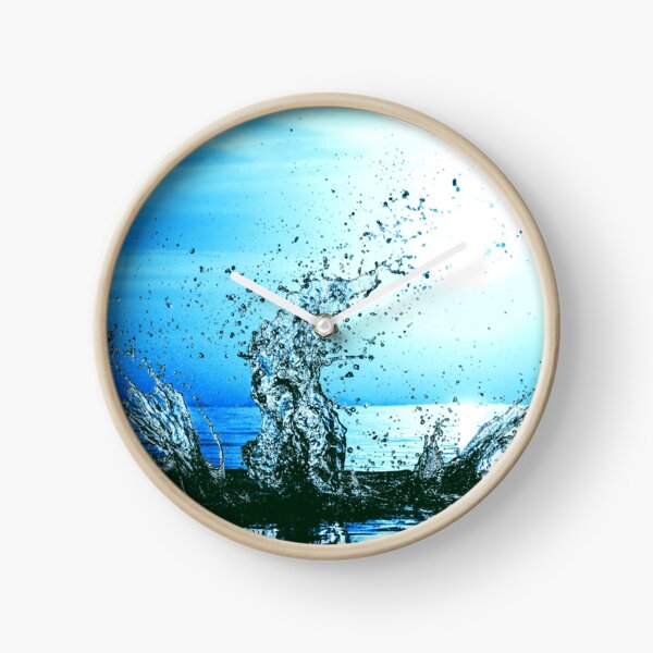 Blue water splash Clock