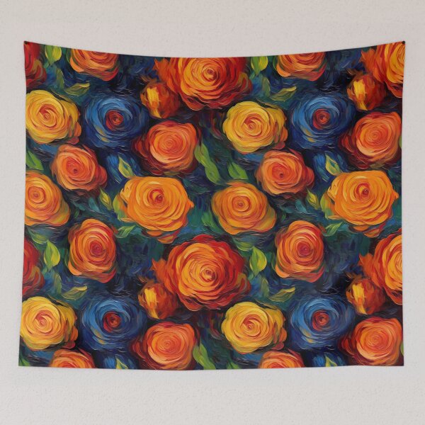 Artikelvorschau, Post-Impressionist Orange Roses in Van Gogh's style entworfen und verkauft von TheMerch-er.