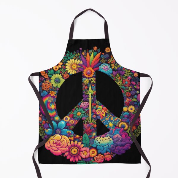 Item preview, Peace Sign Flower Psychedelic Art designed and sold by Trippinink-.