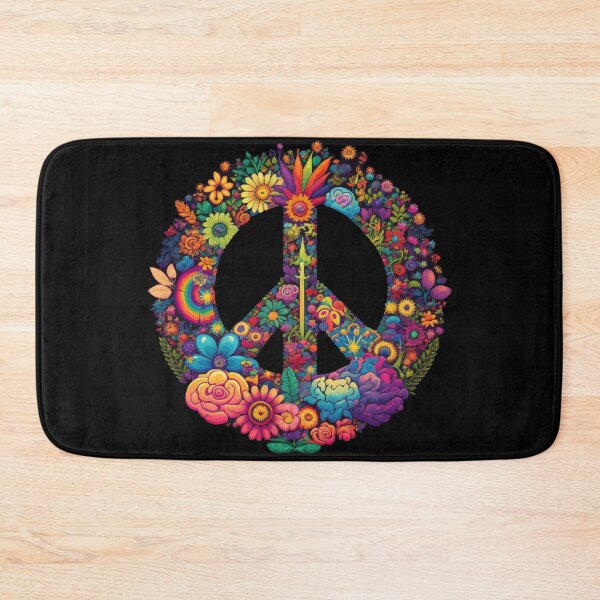 Item preview, Peace Sign Flower Psychedelic Art designed and sold by Trippinink-.
