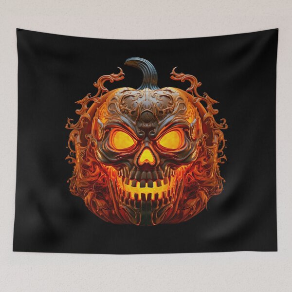 Artikelvorschau, Gruselige Jackolanterns | Halloween Jack O'Lantern | Gruseliger Jack O'Lantern entworfen und verkauft von CoolHippoQuotes.