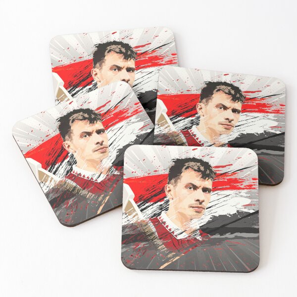 Item preview, Manchester United Lisandro Martinez Abstract Flag Illustration Design designed and sold by VibesAndVision.