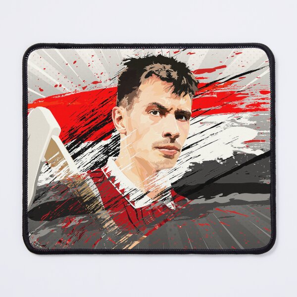 Item preview, Manchester United Lisandro Martinez Abstract Flag Illustration Design designed and sold by VibesAndVision.